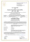 Factory Production Control Certificate
