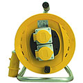 Yellow 110v 25 Metre - Open Reel Extension Cable - Steel Suppliers