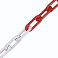 Red & White 5Mtr - Plastic Chain - Steel Suppliers