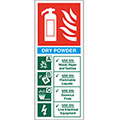 Fire Extinguisher 202mm x 82mm - Self Adhesive Sign - Steel Suppliers
