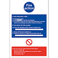 Fire Action If You Discover - Self Adhesive Sign - Steel Suppliers