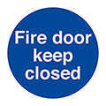 Fire Door Closed - Self Adhesive Sign - Steel Suppliers