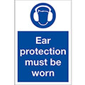 Ear Protection Must Be Worn - Self Adhesive Sign - Steel Suppliers