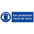 Ear Protectors Must Be Worn - Self Adhesive Sign - Steel Suppliers