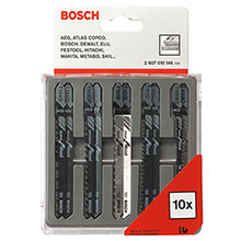 Bosch For Wood 10 Piece - Jigsaw Blade Set (2607010146)