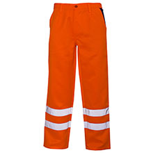 Polyester Orange Hi-Vis Trousers