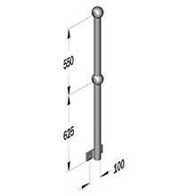 Platform Side Palm 32nb S/C Ball Standard - 75mm Ball
