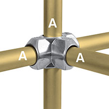 L35-6 - Three Socket Cross, 33.7mm O/D