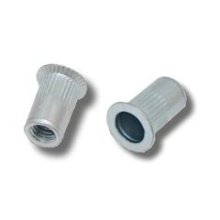 JRP Countersunk Round Knurled - Open Blind Rivet Nut Steel BZP