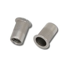 JRP Countersunk Round Knurled - Open Blind Rivet Nut - A2
