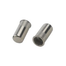 JRP Flat Head Round Knurled - Open Blind Rivet Nut - A4