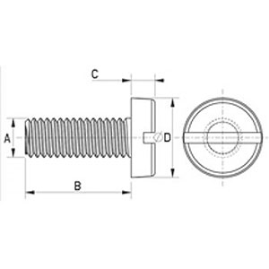 M3 - A2 - Grade 304 - DIN85 M3 - A2 - Grade 304 - DIN85